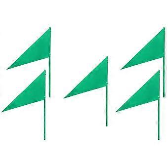 Corner Iron Marking Flags for Training Field Marker 10Pcs Green Durable Set