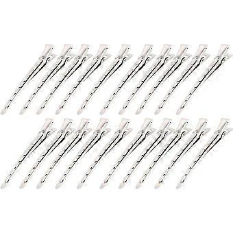 Lot de 20 pinces à cheveux en métal à bec de canard, outils de coiffure pour salon de coiffure, pinces ondulées pressées à la main