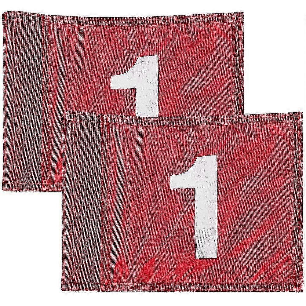 SNDO-2pcs Numbered Golfs Flags Target Golfing Flags Golfing Target Flags Golfs Training Flags