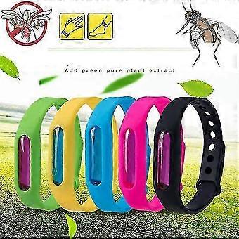 5 stuks insectenwerende siliconen polsbandjes voor buitenactiviteiten
