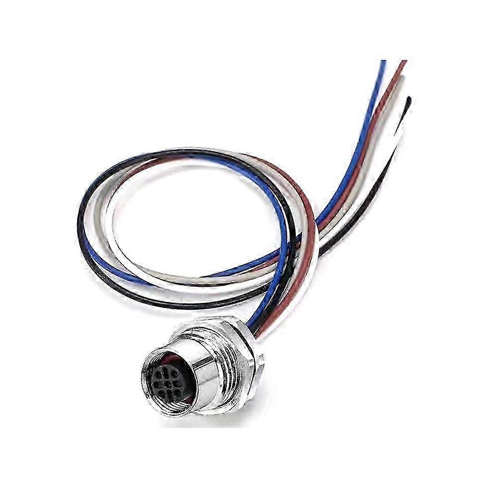 NMEA 2000 compatible with M12 5Pin A Code Femal Cable Bulkhead Front Panel Mount IP67 Pre-Assembly Pigtail Wireable Socket