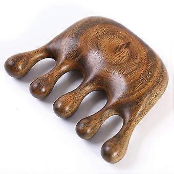 Green Sandalwood Wide-tooth Comb Scalp Massage Static-free Men And Women Wooden Hair Comb Octopus