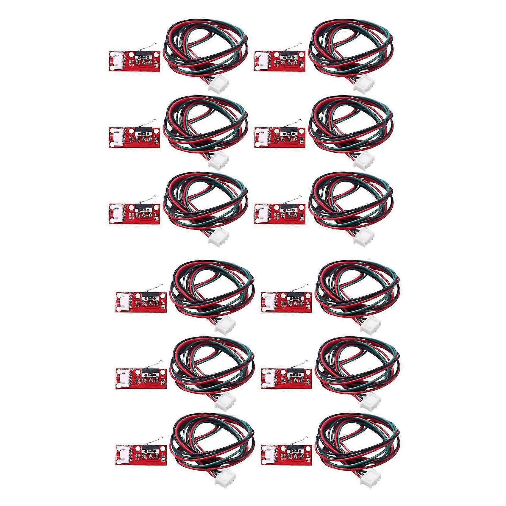 12Pcs Mechanical Endstop Limit Switch Press Switch Module compatible with 3D Printer Makerbot Prusa Mendel Reprap Cnc Arduino Mega