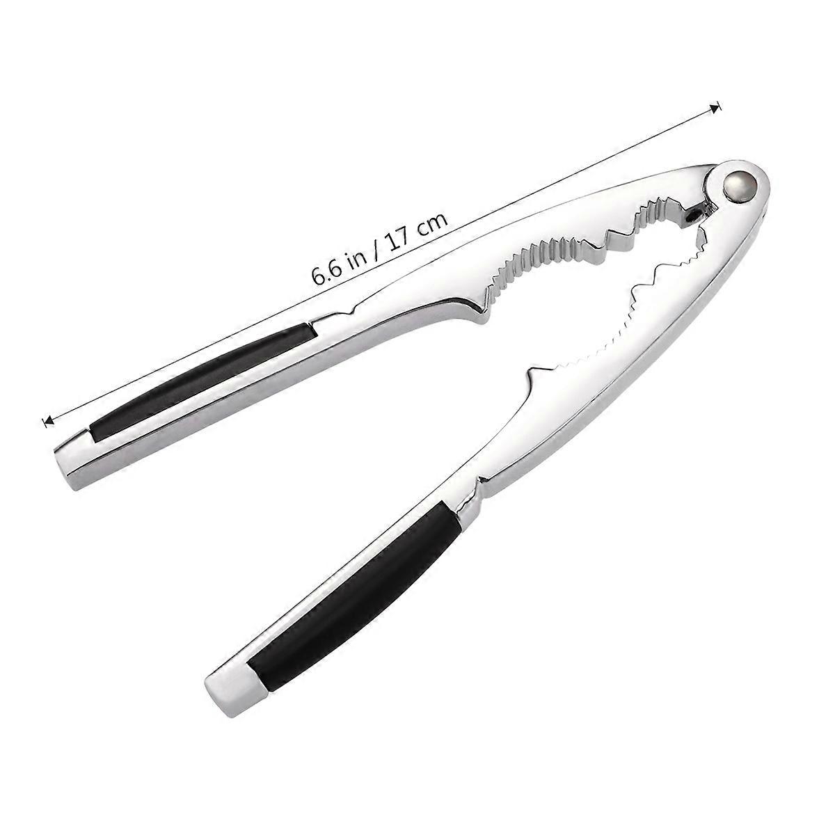 Walnut Opener Tool for Shell Cracking 2Pcs Durable Silver Pliers