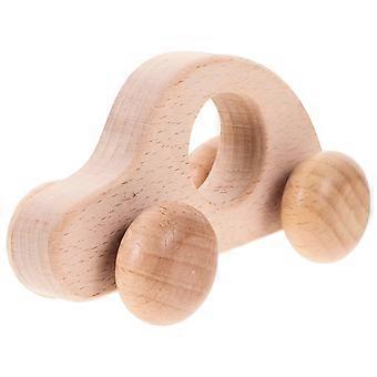 Wooden Car Toy for Kids Educational Play Featuring Hand Push Mechanism
