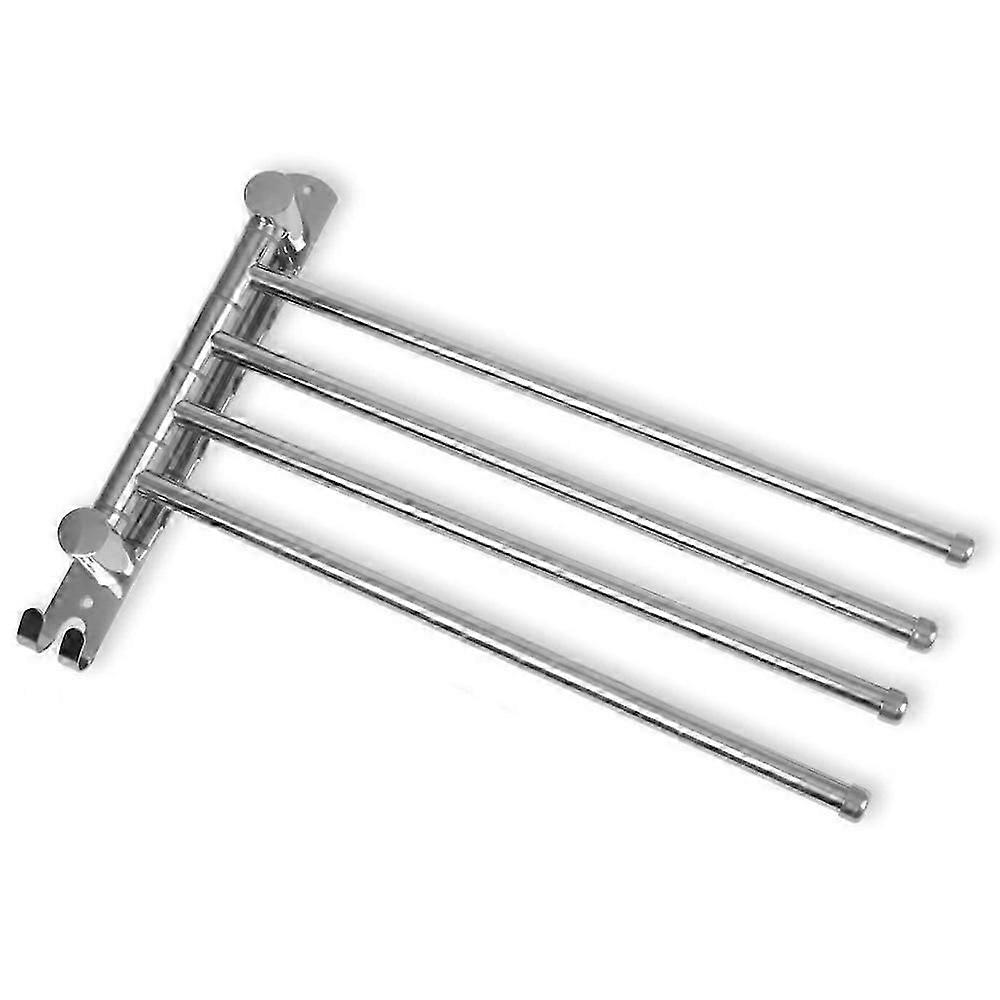Towel Rack with 4 Rods for Bathroom Storage