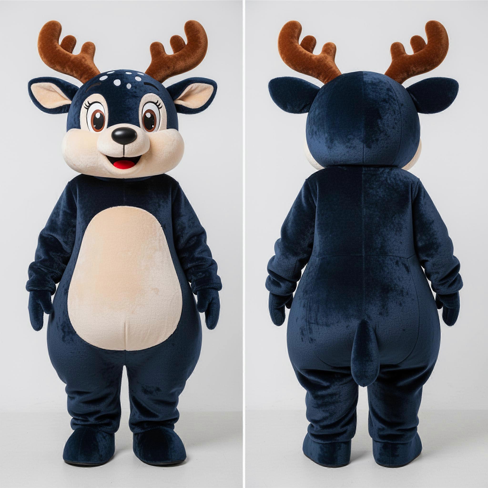 MASTICOT Velvety Forest Green Deer Mascot