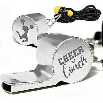 High Decibel Emergency Whistle Lanyard Silver Stainless Steel Dog Whistle for Cheer Referee Gifts for Running Outdoor Sport Compitition 2x0.7x0.8in