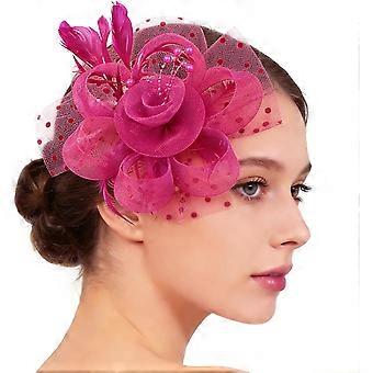 Fascinators Hat Flower Mesh 20s 50s Pillbox Hat Cocktail Tea Party for Women (Black)