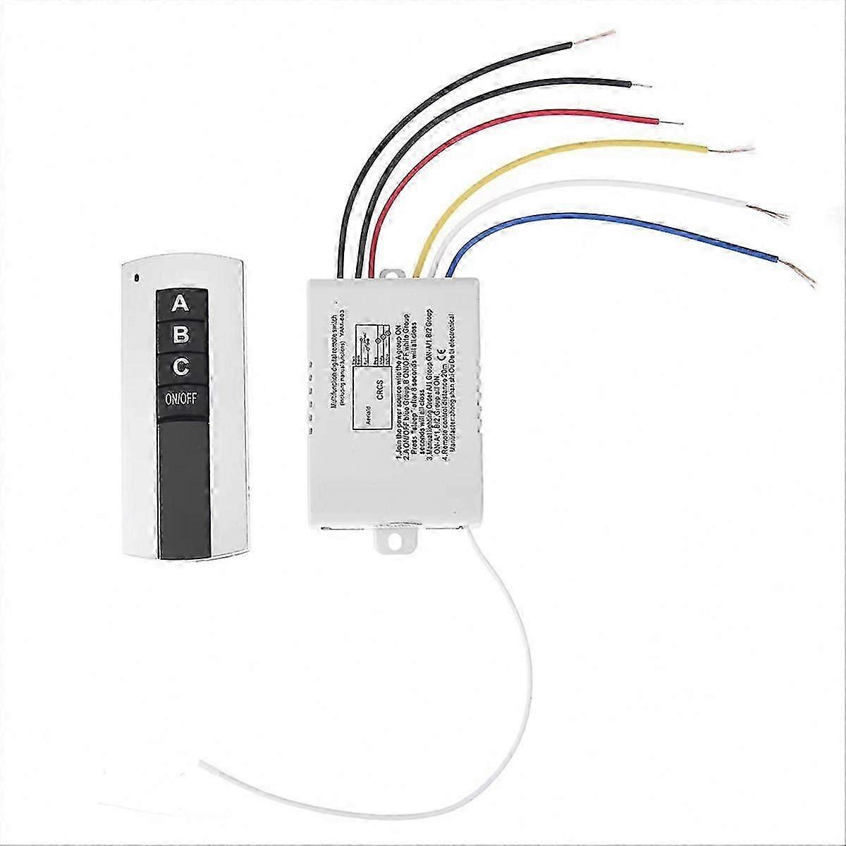 Wireless Remote Control Switch 3-Way On/Off 220V