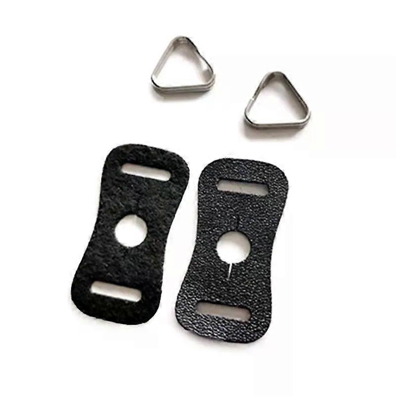 2Pcs Leather Protector Cover Pad Lug Ring Camera Strap Triangle Split Ring Hook for Camera Shoulder Belt Installation