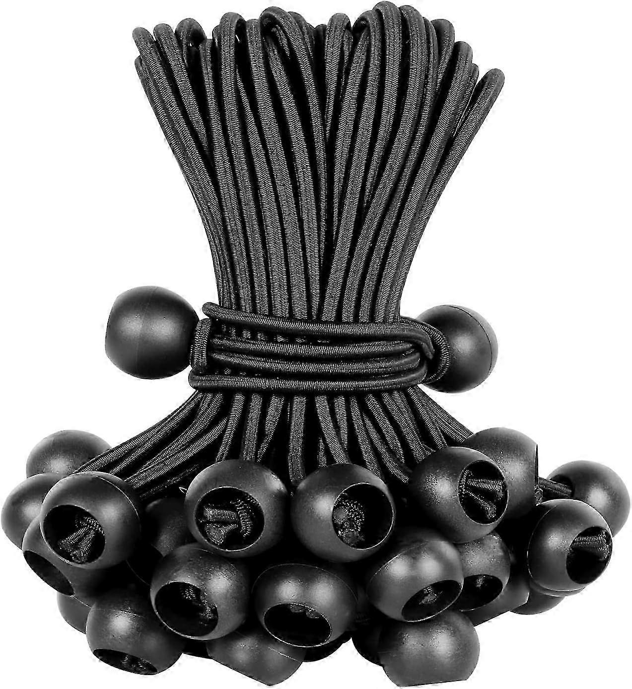4 Inch UV Stable Ball Bungee Cords 50 Pack