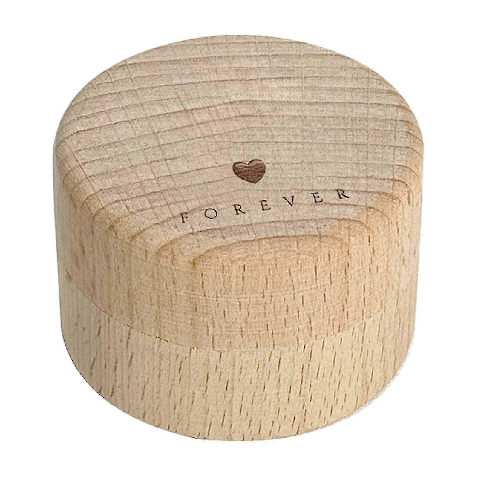 Round Wooden Pet Ashes Keepsake Box