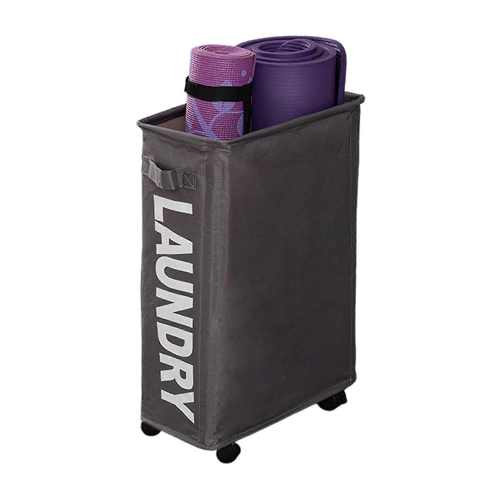 Wheeled Laundry Hamper, Foldable Large Capacity Waterproof Basket