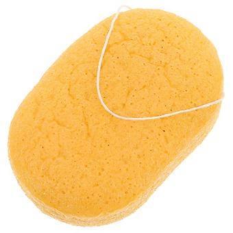 Esponja facial de lama vulcânica Jiemianpu para esfoliação suave, 1 unidade, marrom.