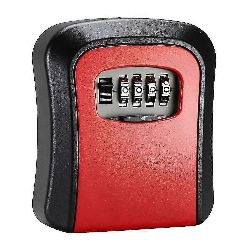 Wall-Mounted 4-Digit Combination Key Lock Box, Resettable Code Safe Security Lock Box for Home, Office and Apartment