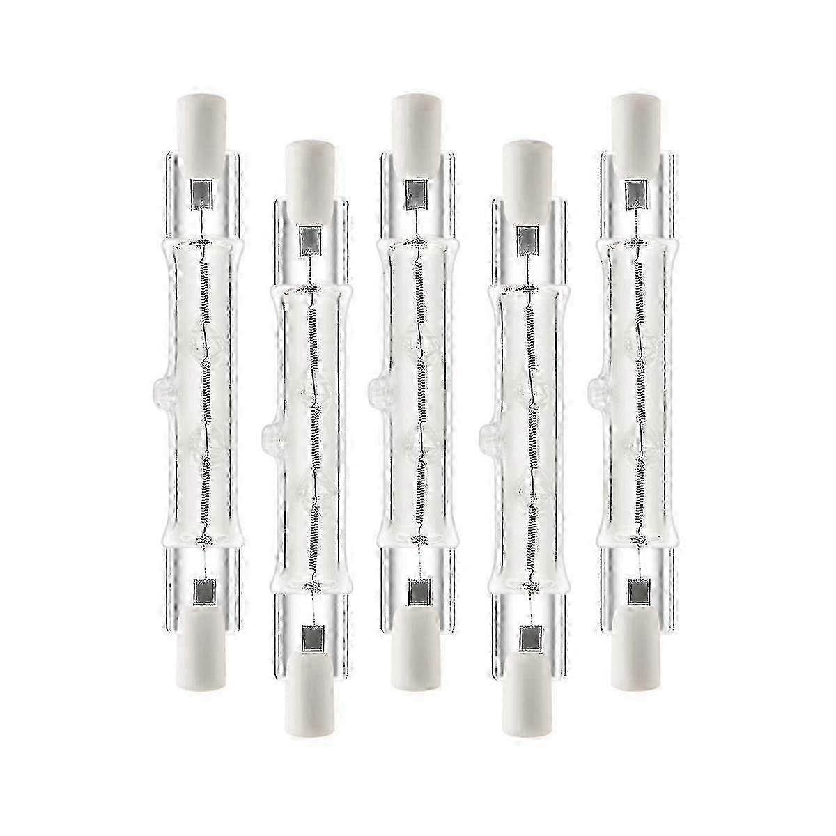 Dimmable linear bulbs R7s 118mm 5 pack compatible with warehouse lighting