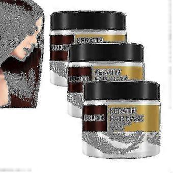 1-3X Novo Tratamento Capilar com Colágeno, Máscara Capilar Condicionadora de Reparação Profunda com Óleo de Argan, Essência para Todos os Tipos de Cabelo Seco e Danificado. C3