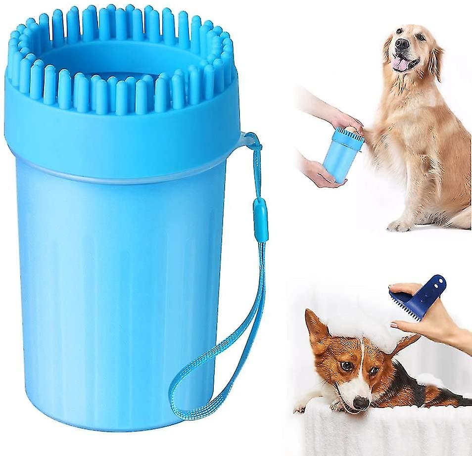 Dog Paw Cleaner Set,2 In 1 Silicone Dog Paw Washer Cup For Grooming Muddy