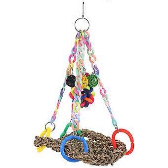 Vogelschaukel-Hängespielzeug für Wellensittiche, 1 Set Papageienkäfig-Kletterspielzeug