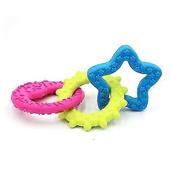 Anillo masticable para cachorros con sabor a tocino resistente