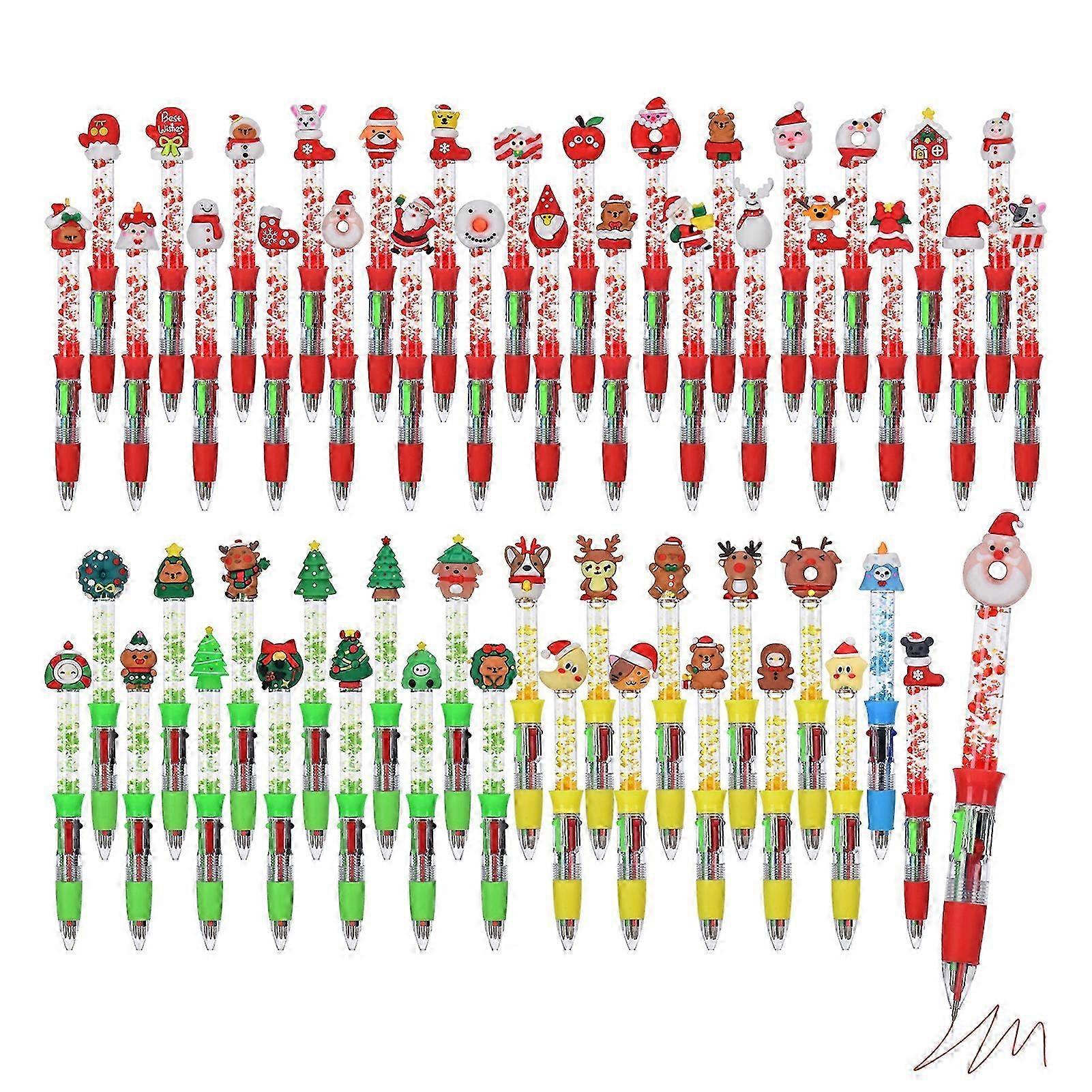 Retractable Festive 4-Colour Writing Pen