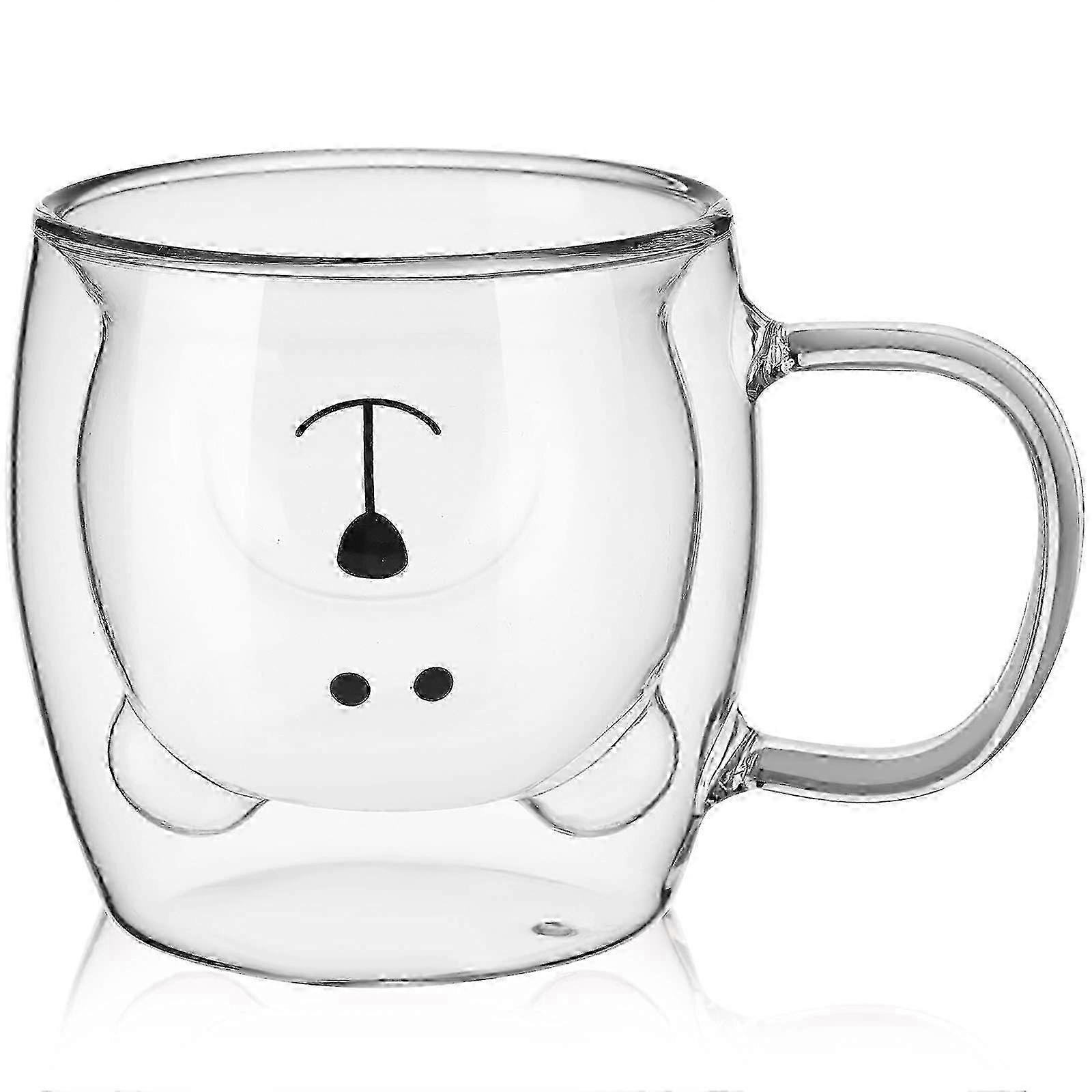 Bear-Shaped Insulated Glass Mug