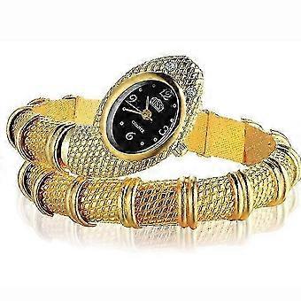 2 PCS Snake Shape Bracelet Diamonds-plated Quartz Watch, new