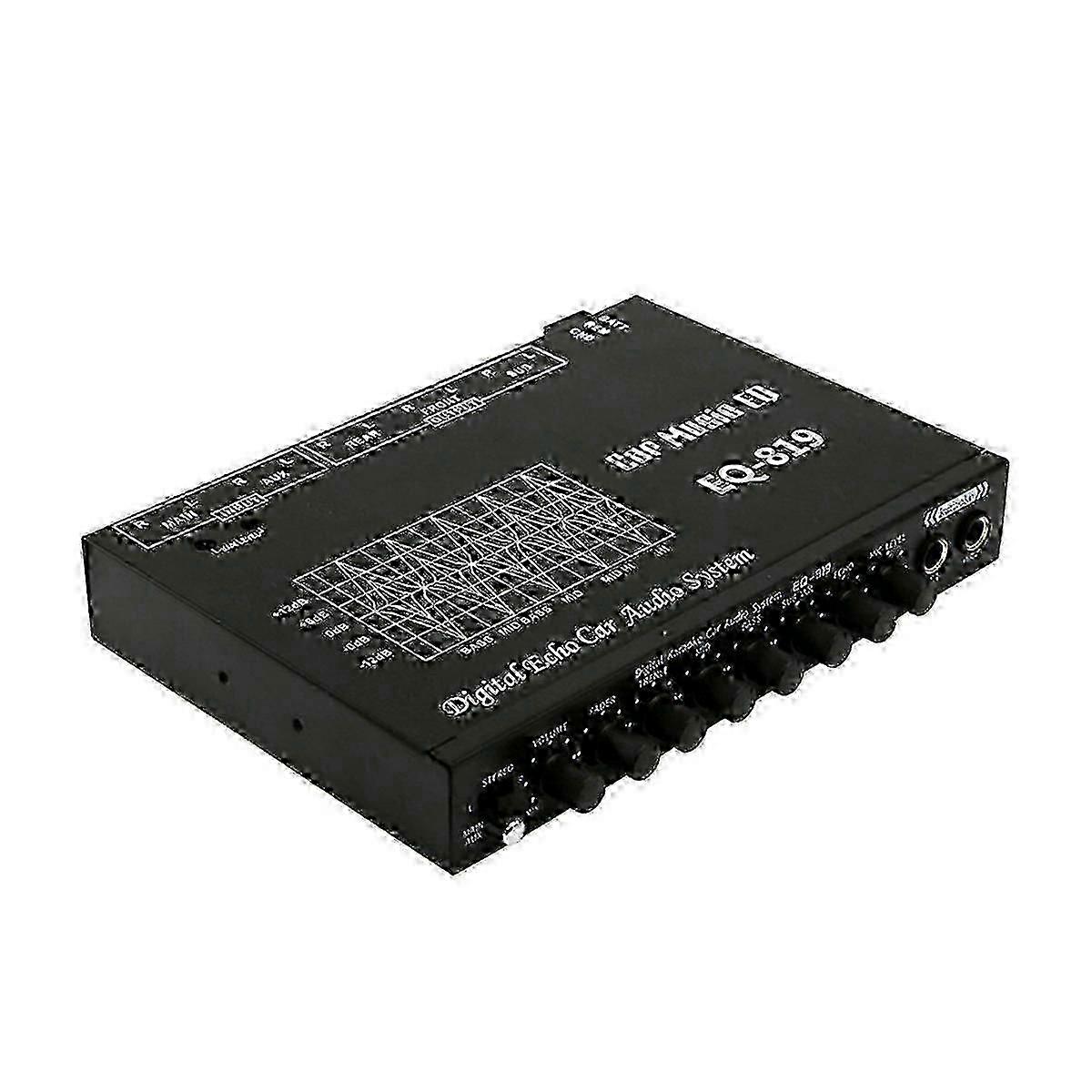 EQ-819 Bil Equalizer Multifunksjonell Bil Audio EQ Tuning Crossover Forsterker Parametrisk Equalizer Ca