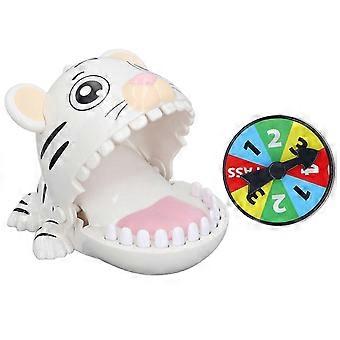 Biting Finger Toy Cartoon Dentist Animal Plastic White Interactive Stress Relief Toy with Rotating Wheel for Hand Eye Coordination