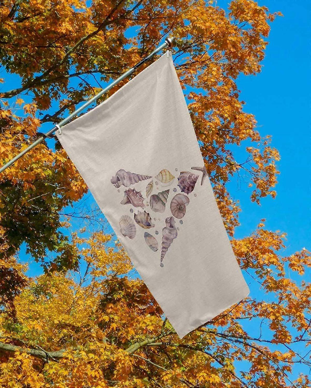 Coastal Shells Garden Flag  rq 0811