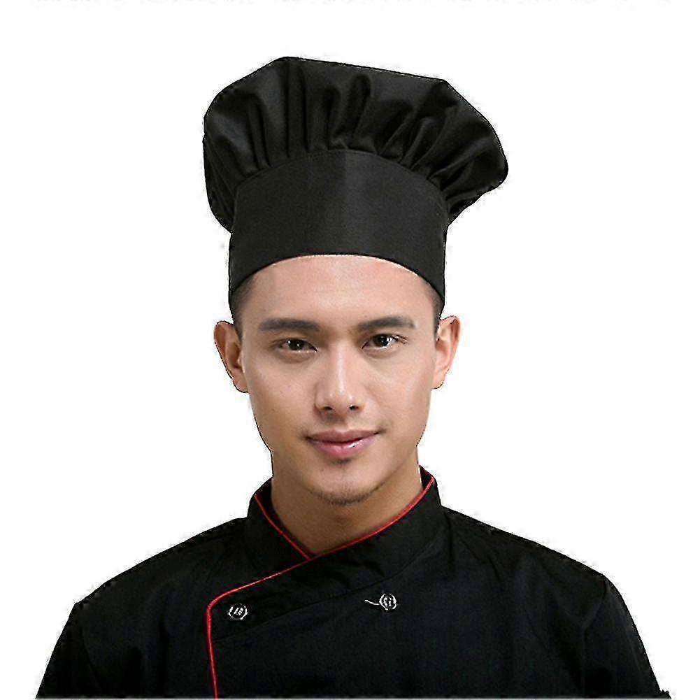Professional Stretchy Adjustable Chef Hat Men - Kitchen Cook Baker Catering Cap