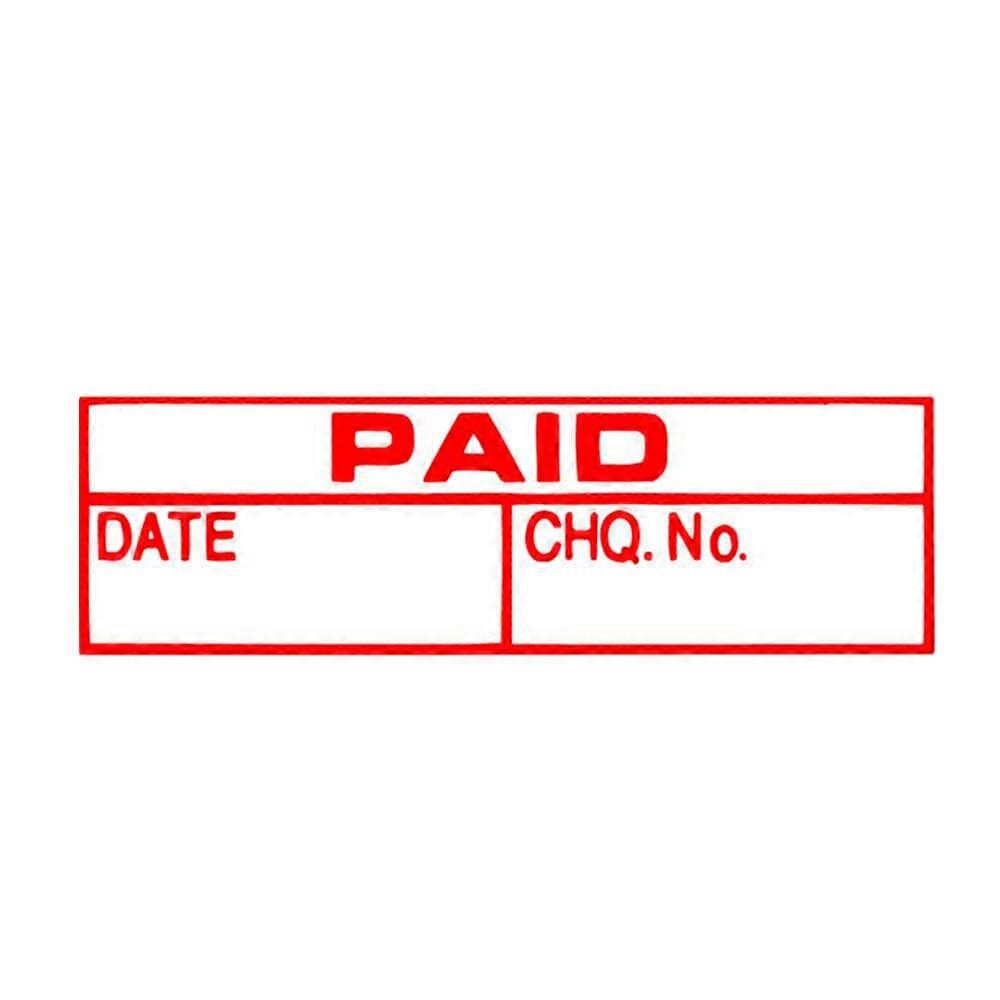 PAID DATE CHQ X Stamper Self Inking Message Stamp Ergonomic Durable Material