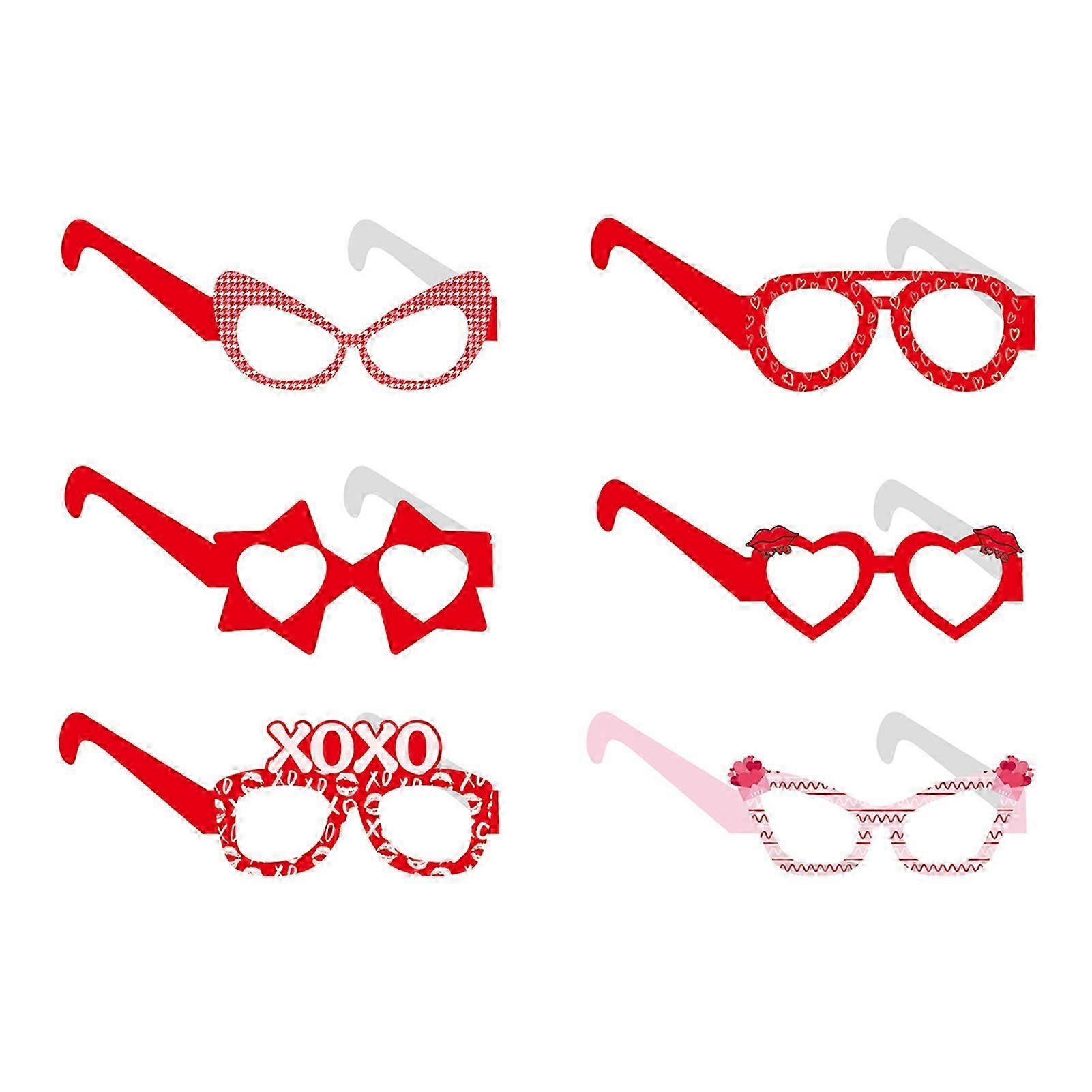 Romantic Heart Glasses Paper
