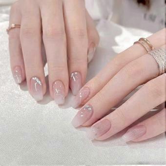 Ombre Glitter Ballerina Press On Nails