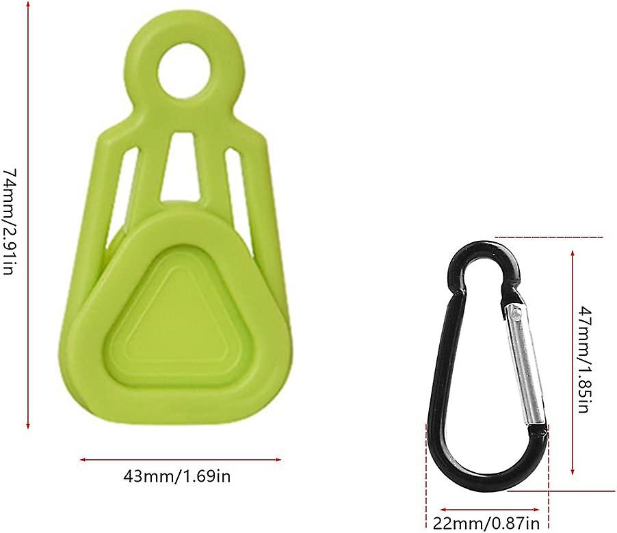 2023 - في الهواء الطلق قماش القنب كليب قابل للتعديل خيمة تثبيت مقاطع الثقيلة قماش القنب الأسنان شكل المظلة مقاطع للتخييم