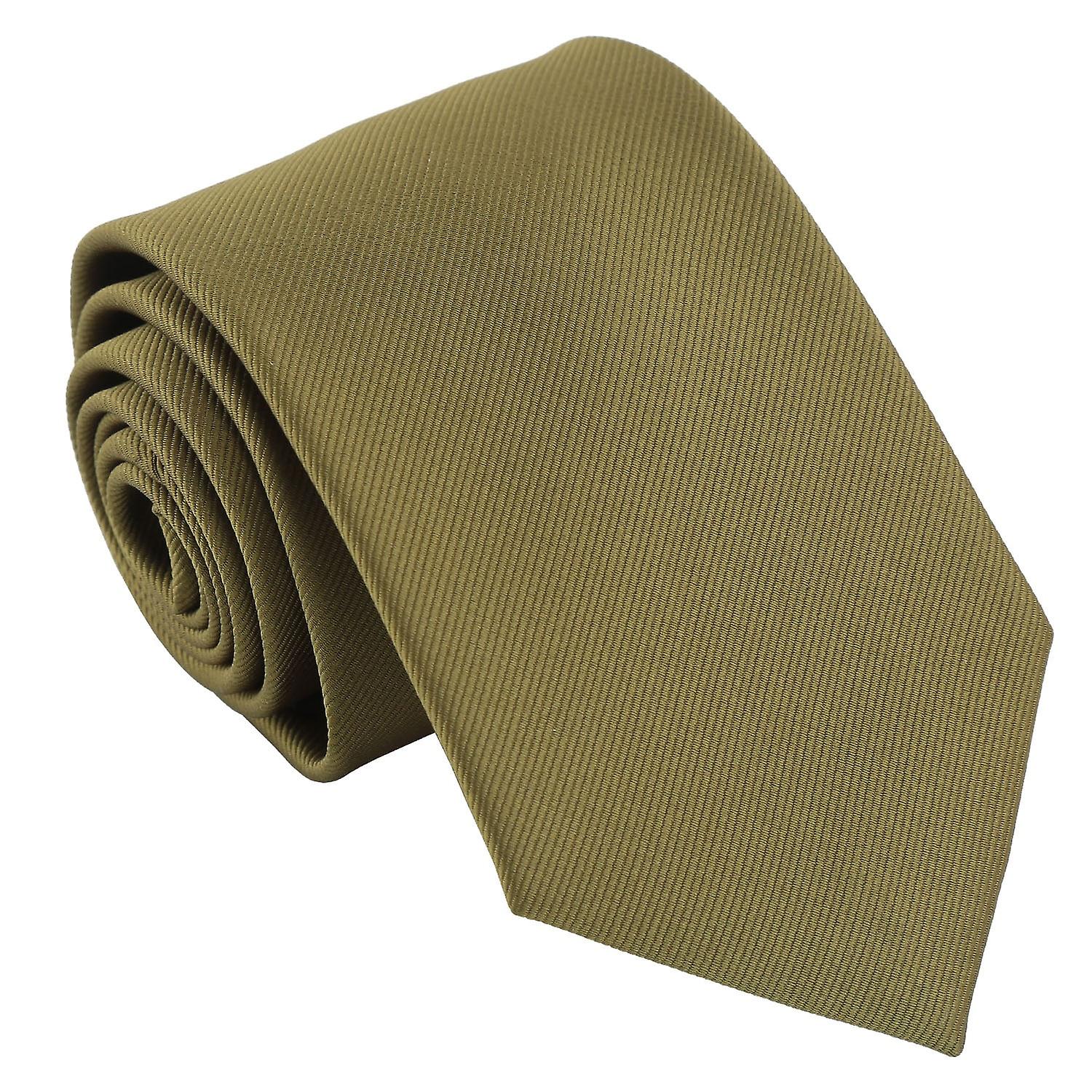 Olive Green Plain Twill Tie