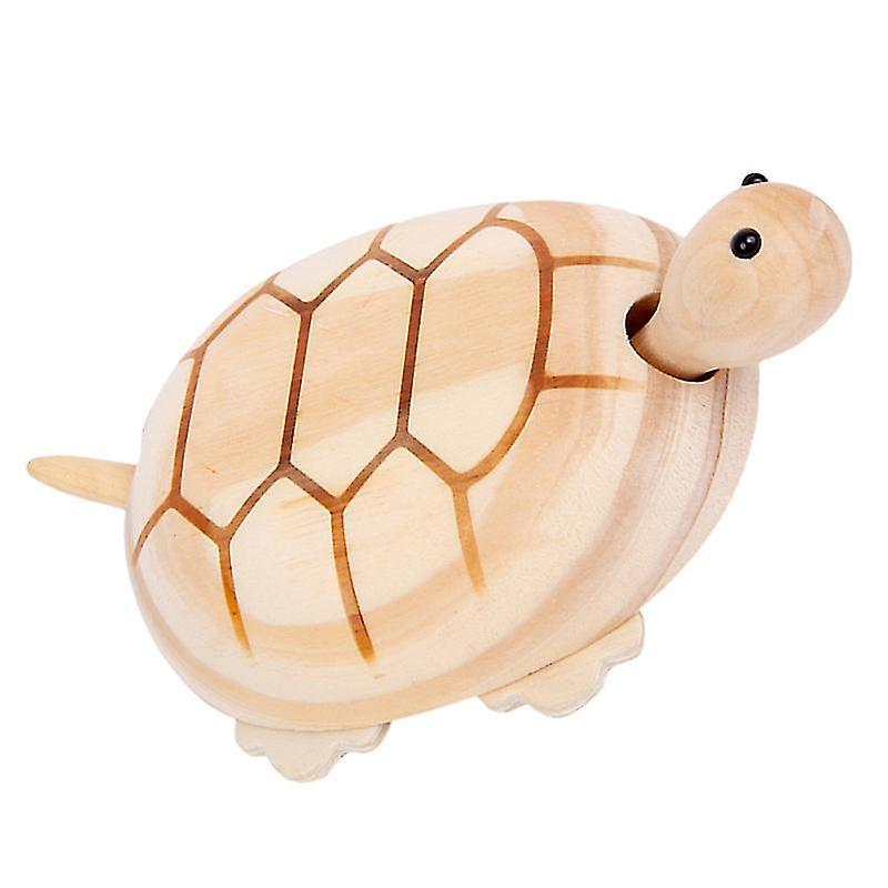 17X11x3.5cm Khaki Toy Playsets Creative Turtle Mini Wood Sculpture Pet Ornament Miniature Home Decor