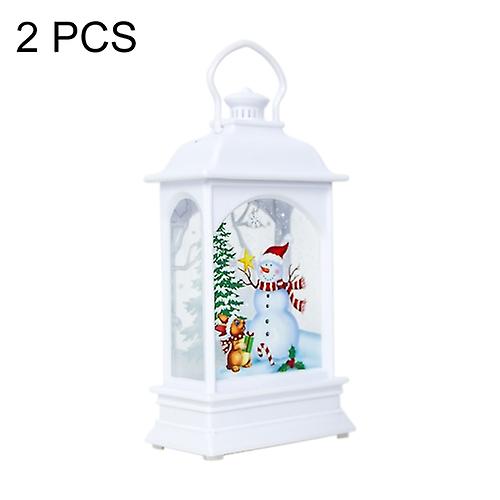 2 Pcs Creative Christmas Decorations Handheld Christmas Lantern