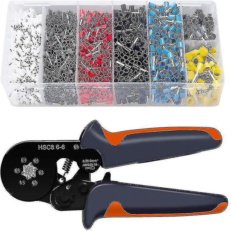 Mini Self-adjusting Crimping Pliers With 1900 Ferrules Hardware Tools Terminal Crimping Tool Set Well