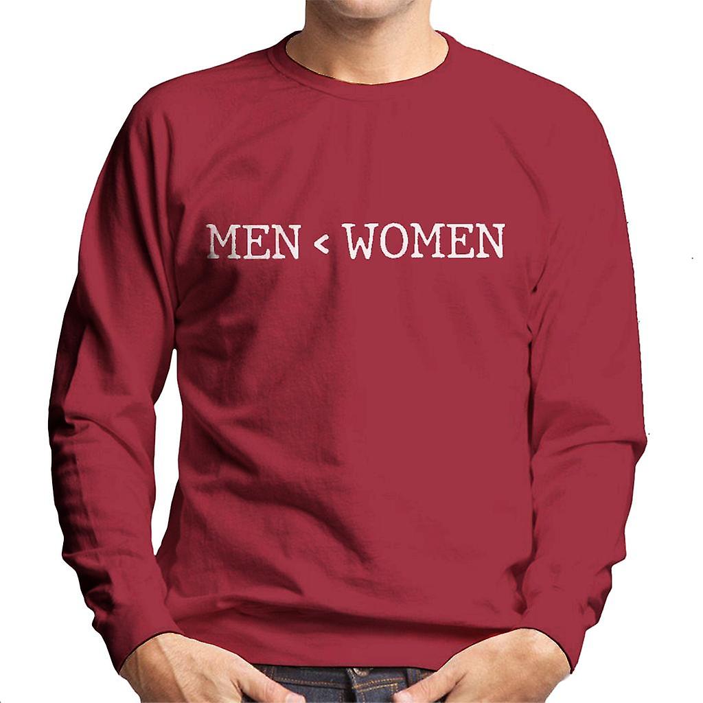 Anti mannen minder dan tekst mannen Sweatshirt