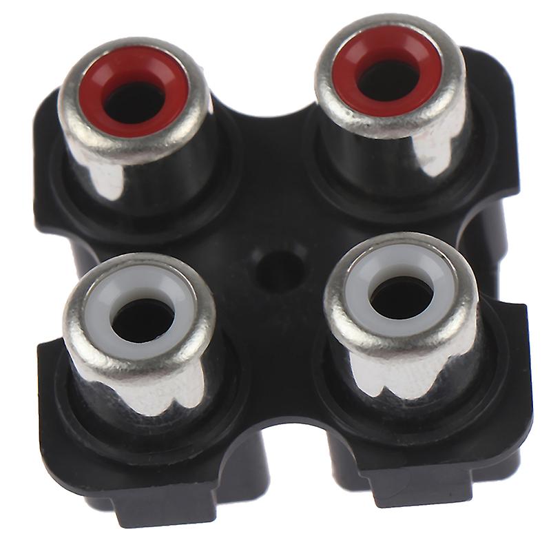 2pcs 4way 6pin Rca Female Audio Video Plug Av Concentric Socket Connector