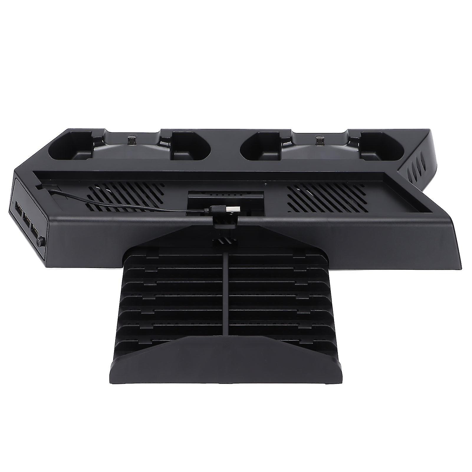 Multifunctional Stand With Cooling Fan 2 Controller Charging Station 14 Game Storage Vertical  Stand For Ps4