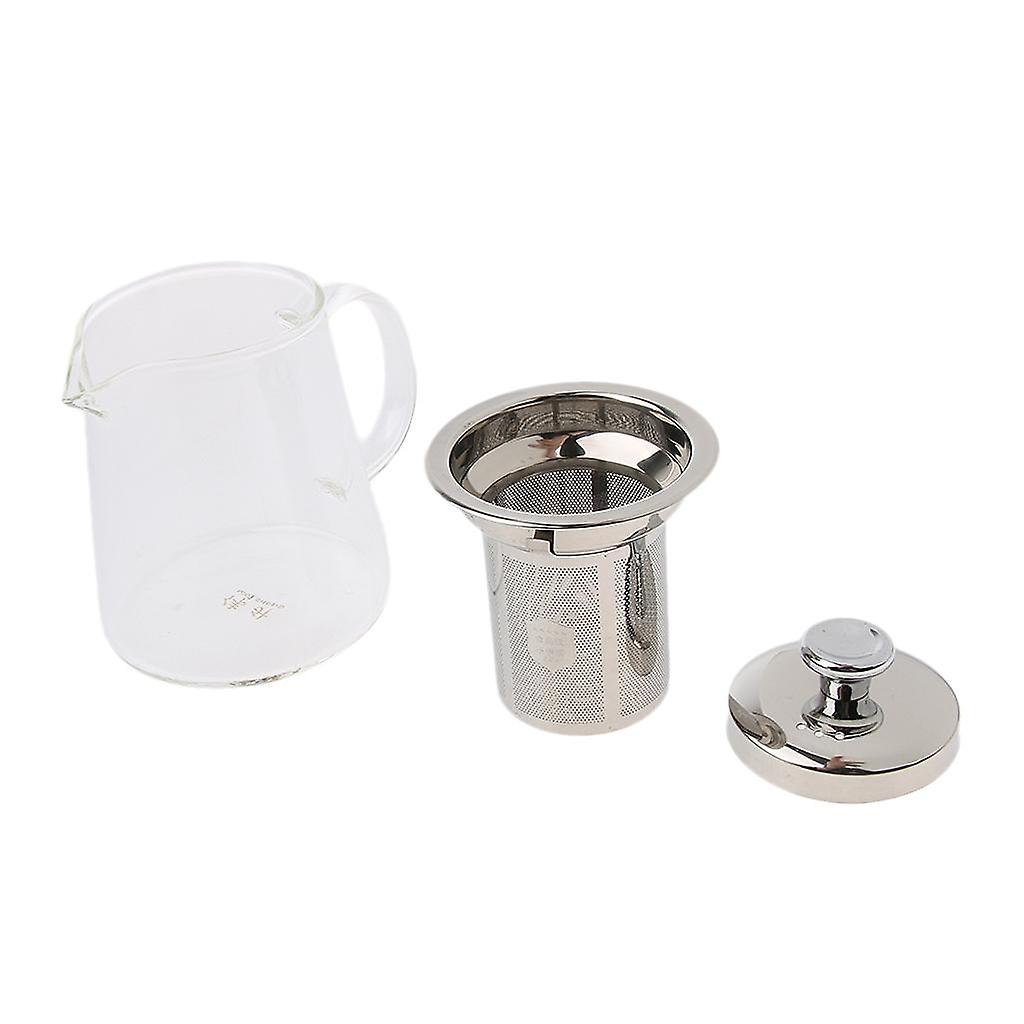 400ml/14oz Glass Tea Pot Coffee Lightweight Removable Infuser Kettle