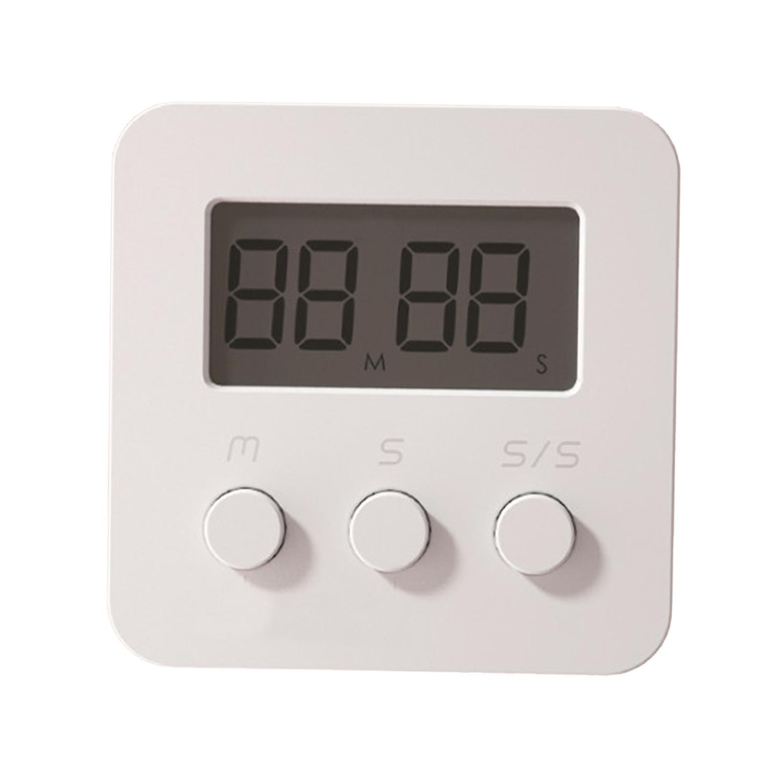 Kitchen Cooking Timer Alarm Reminder Count Down for Running Baking Salon White