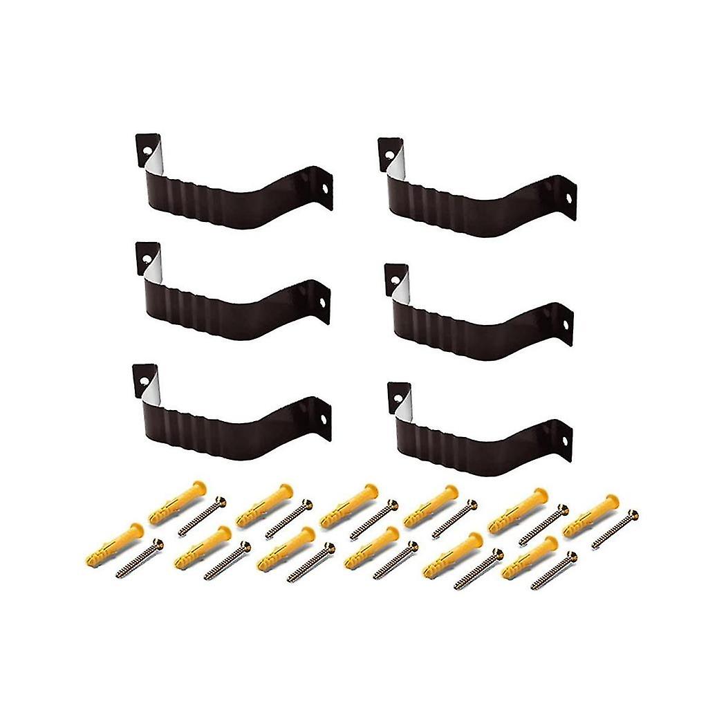 Downspout Adapter Gutter Downspout Strap 3x4 Leader Strap 3x4 (6 Pack) (brown)