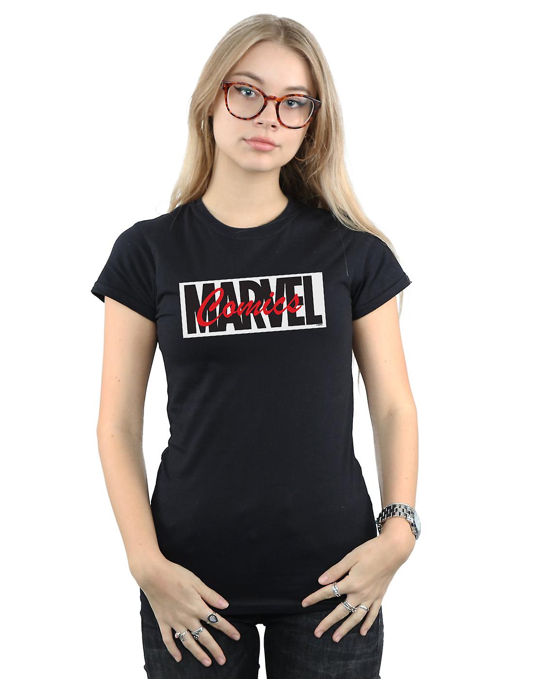 Marvel Women's Red Font Logo T-Shirt