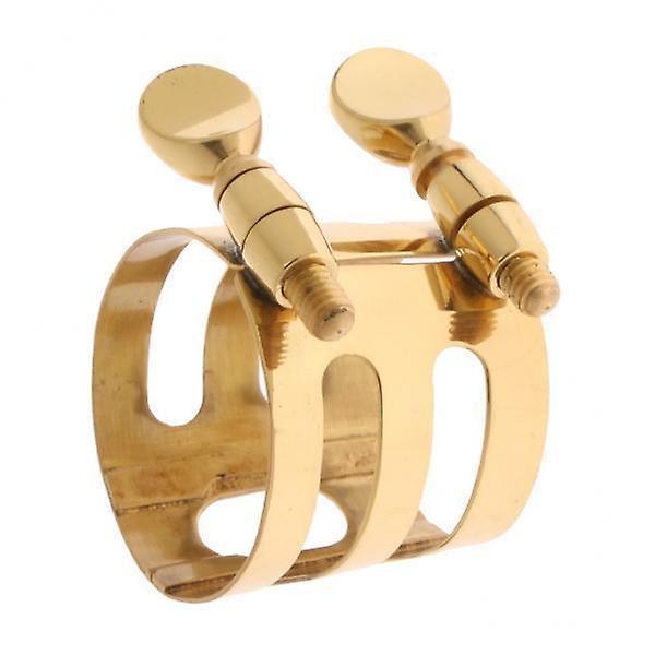 2xAlto Saxophone Mouthpiece Clamp Mouthpiece Ligature Fastener Saxophone Gold