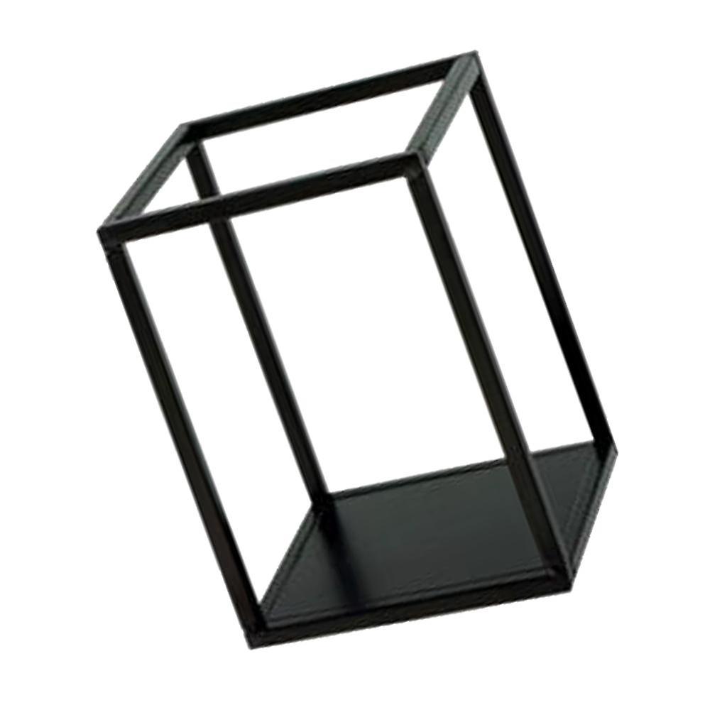 Home Decor Rectangular Display Stand for Plants Art Crafts Black 13.5cm