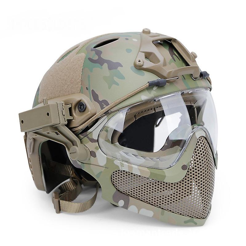 Couleur N Cagoule tactique militaire masque facial complet Airsoft Paintball masque Bandana armée pêche en plein air chasse Camouf - Auto